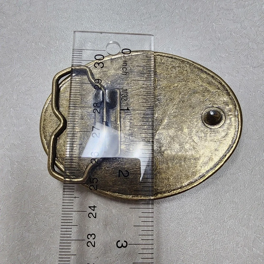 Vintage Brass Belt Buckle Frontier Hotel/Casino LAS VEGAS 3